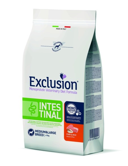 EXCLUSION INTESTINAL Medium/Large Breed Maiale e Riso 12kg