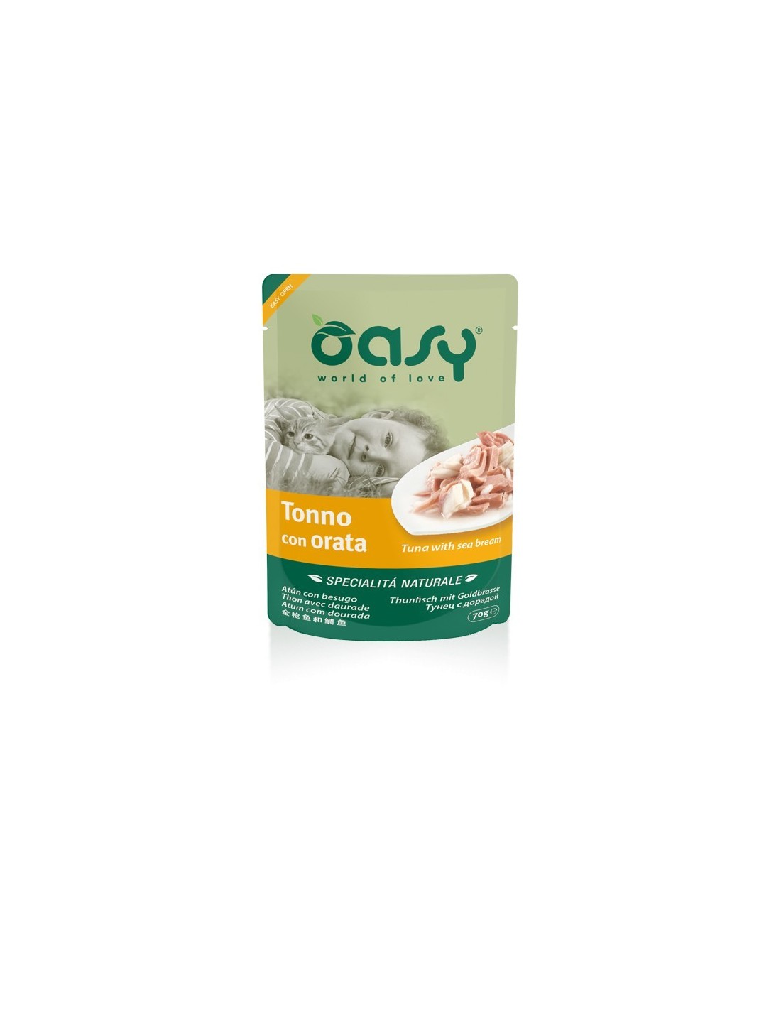 Oasy Specialita' Naturale Umido Gatto Tonno con Orata - Bustina 70gr